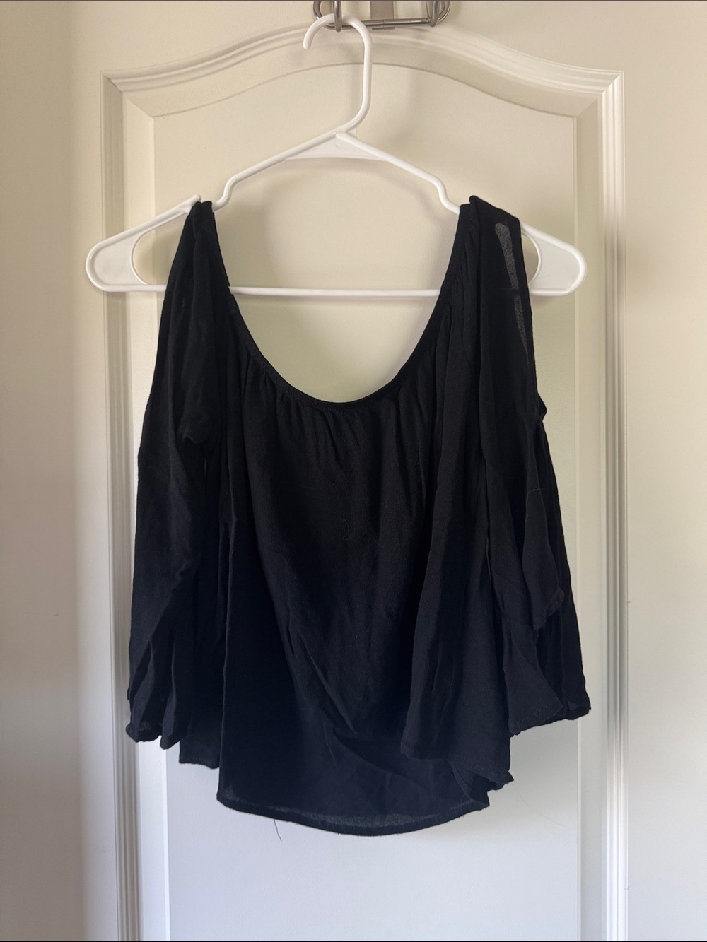 Ambiance Black Scoop-Neck Flow Top / A29